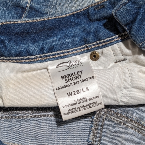 Silver Berkeley Cutoff Denim Shorts Sz 28 - Picture 6 of 7
